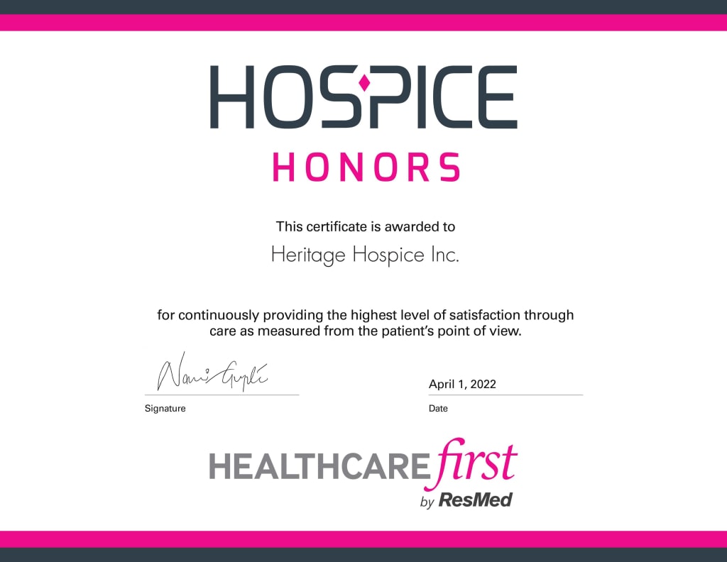 Heritage Hospice, Inc. Named 2022 Hospice Honors Recipient