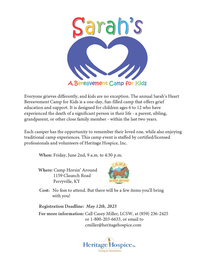 Sarah's Heart Bereavement Camp for Kids